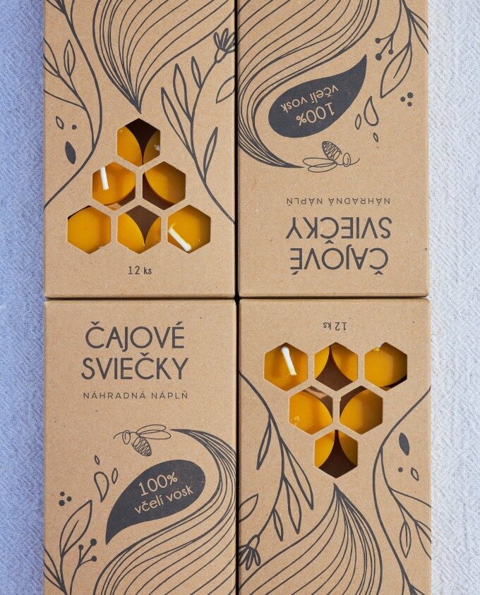Bezodpadová čajová sviečka 12ks