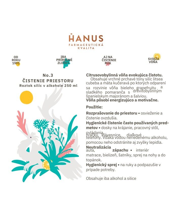 Prírodná sila pre osvieženie a čistotu – No. 3 Čistenie priestoru – 250 ml