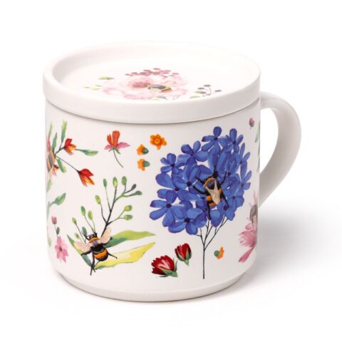 Porcelánová sada hrnčeka s podložkou 420 ml – Nectar Meadows